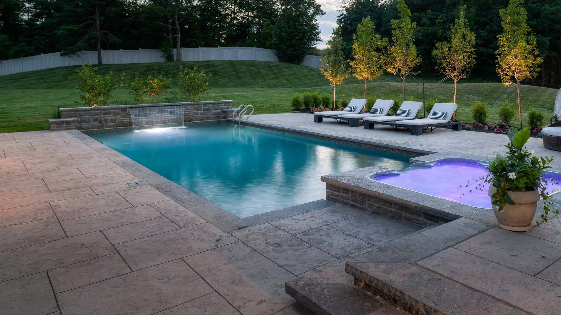 pool landscaping Rochester NY