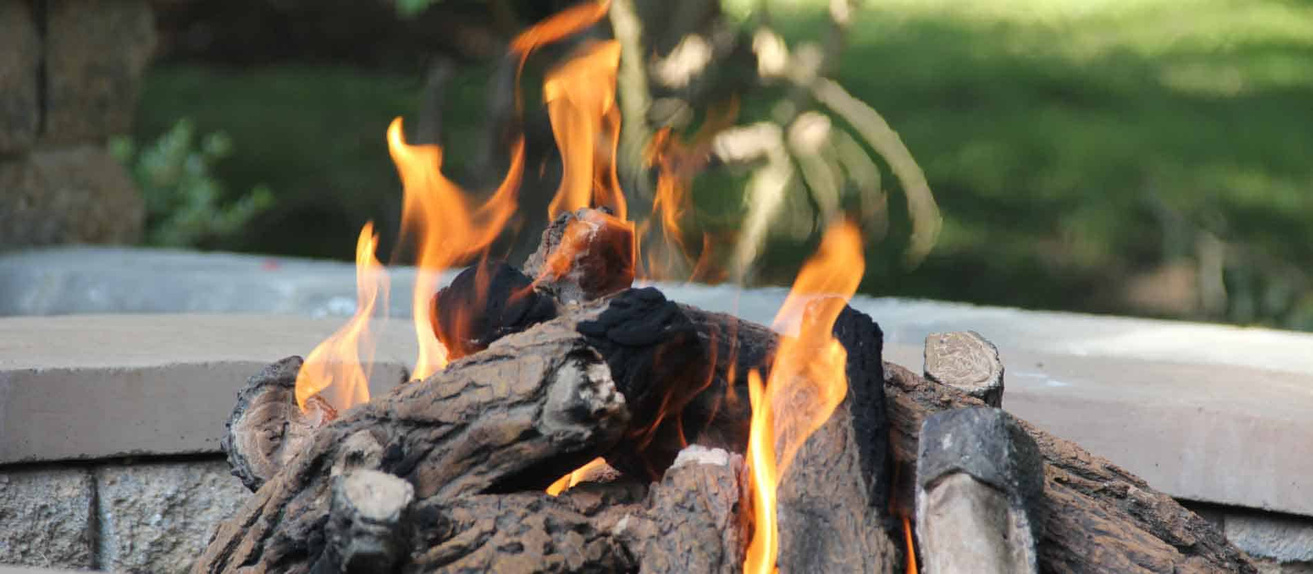 Firepit, landscaping, patio in Rochester NY
