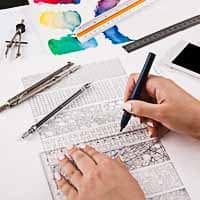 Landscape Architect drawing Landscaping project
