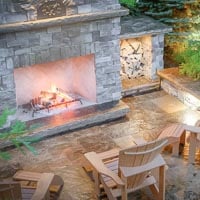 Natural Stone fireplace