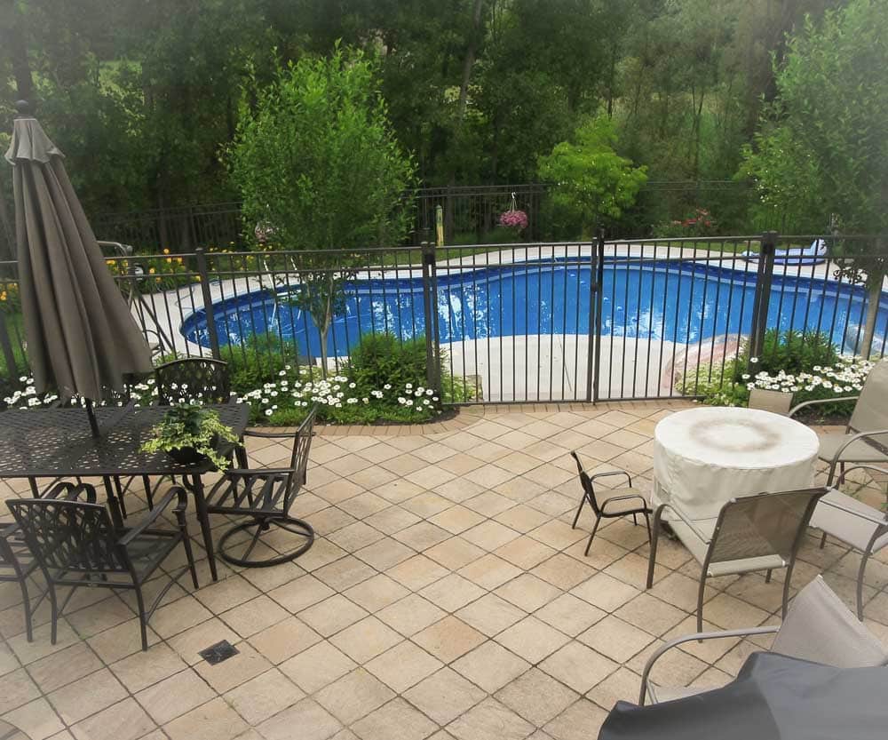 pool landscaping-patio-Rochester-NY