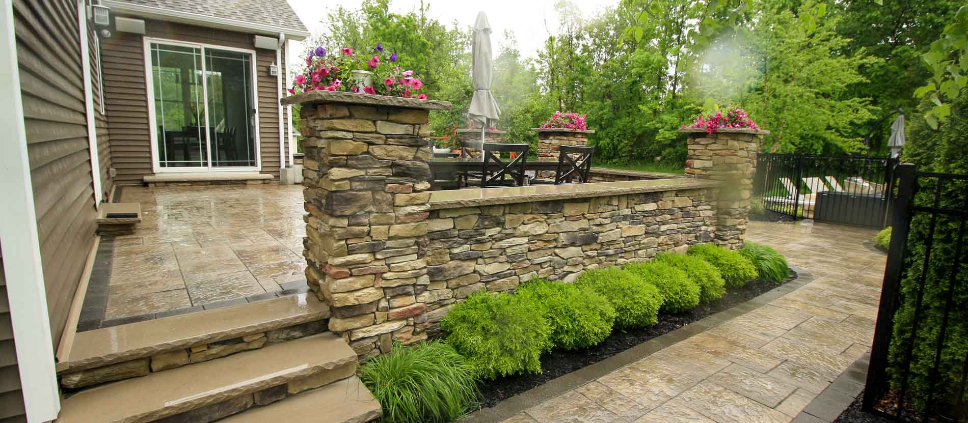 Hardscape Walkway, patio, retaining wall