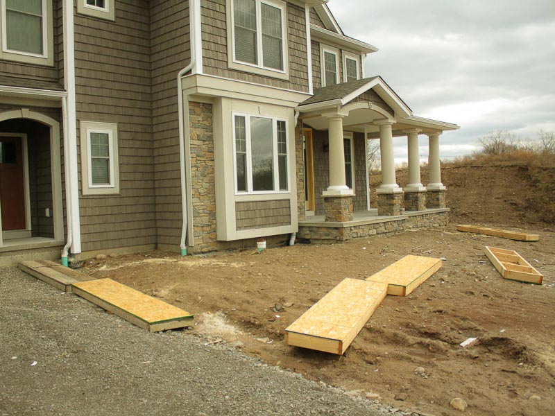 Before Front landscaping & sidewalk
