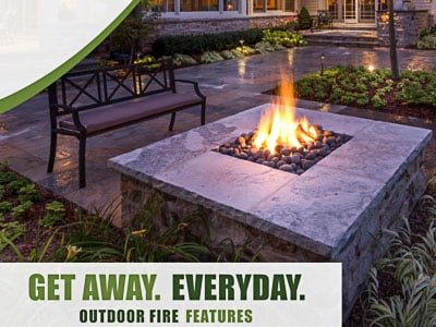 Firepit made with natural stone