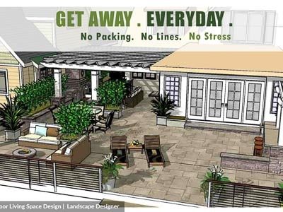 landscape design for backyard and outdoor living area